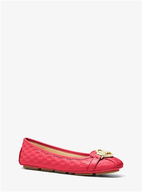 michael michael kors fulton moc flats merlot|Fulton Logo Embossed Moccasin .